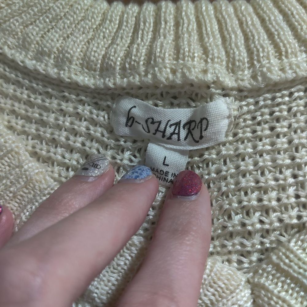 b-Sharp Distressed High-Low Sweater Tunic - Picture 6 of 8